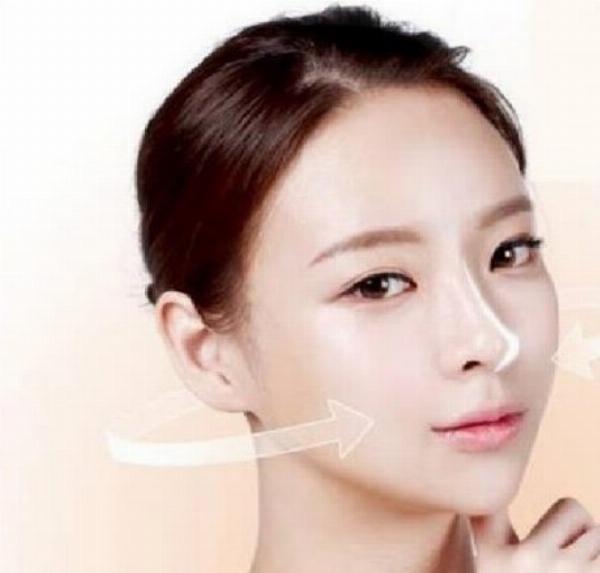Hình ảnh minh họa quá trình nâng mũi cấu trúc sử dụng sụn vách ngăn và sụn sườn để tạo hình trụ mũi và đầu mũi, thể hiện kỹ thuật hiện đại