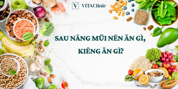 Biểu tượng hoặc hình ảnh đơn giản về các thực phẩm cần kiêng sau nâng mũi (ví dụ: thịt gà, rau muống, hải sản, đồ nếp).