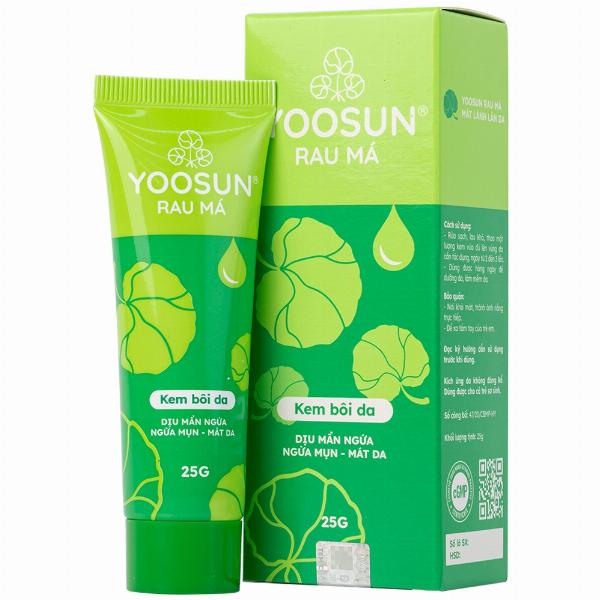yoosun rau má thành phần công dụng, kem rau má yoosun, kem yoosun rau má trị mụn